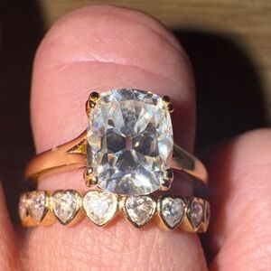 Old Mine Cut moissanite ring!